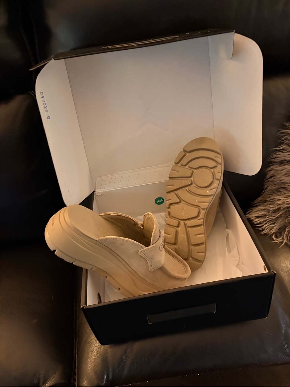 Jordan women Tan Suede Slip-On Loafers - Picture 2 of 6